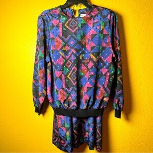 Vintage 80’s 2 piece skirt set